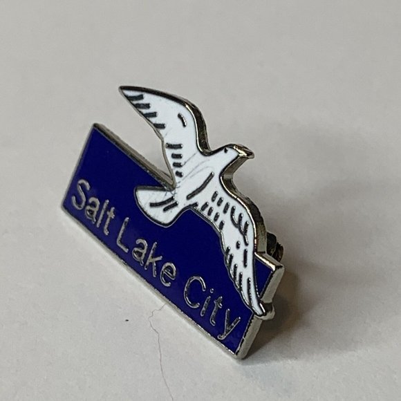 Salt Lake City Utah - Bird Ski Travel Souvenir Resort Lapel Pin Clasp Latch - Picture 2 of 5